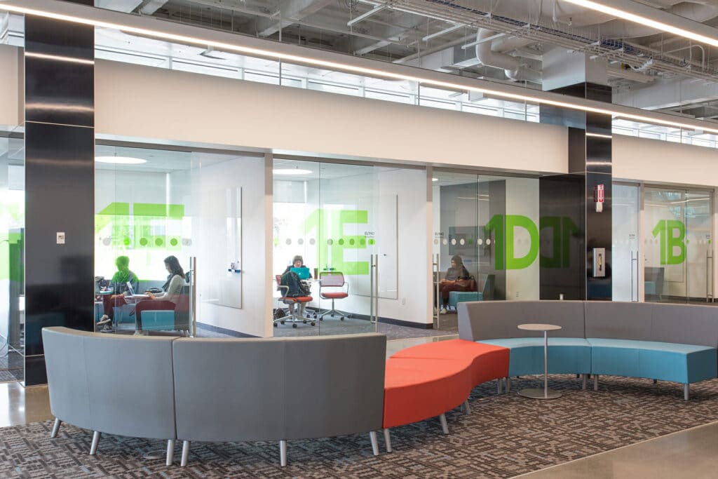 Riddell Library and learning center provides collaborative work areas for students