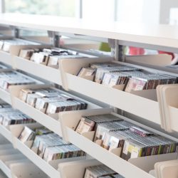 Bin Storage Music Library Shelving Solutions